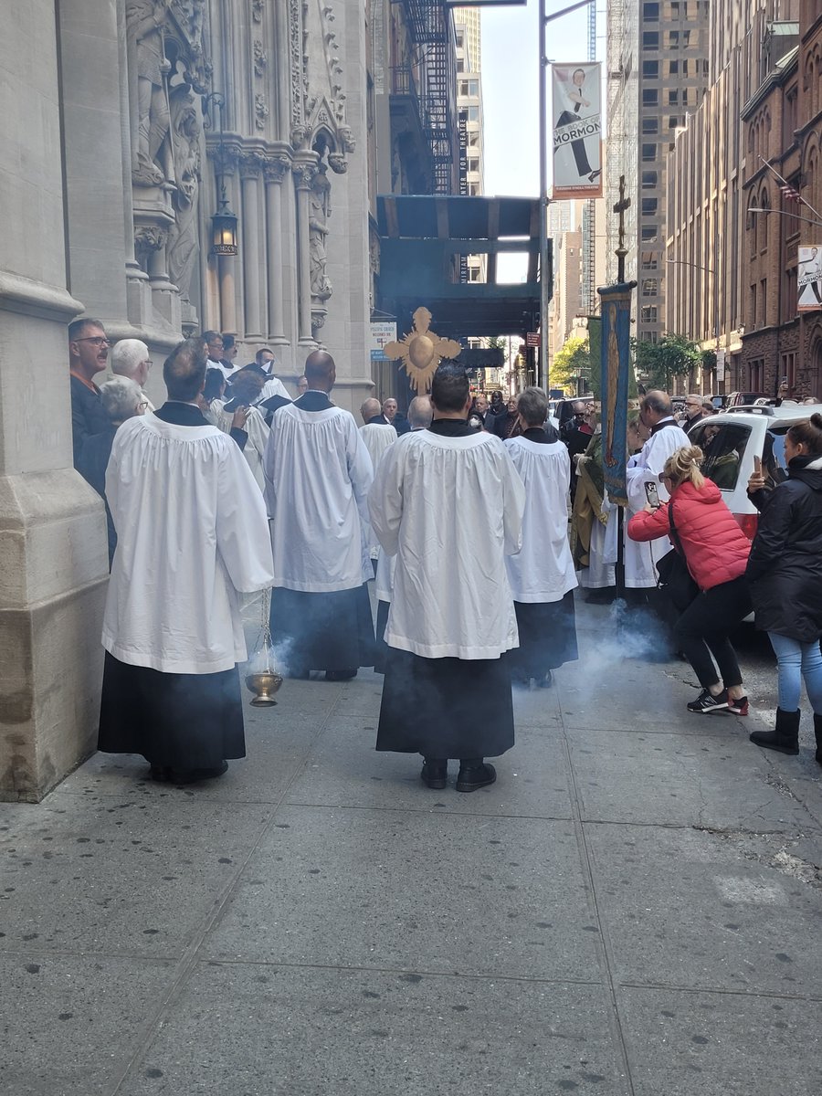 The blessing of 46th Street by the Church of St. Mary the Virgin in #TimesSquare