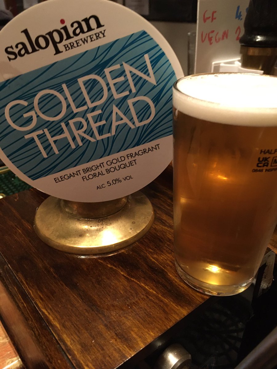 A new beer on the bar today from @SalopianBrewery - “elegant bright gold fragrant floral bouquet” why use one word when you can use six? 😄