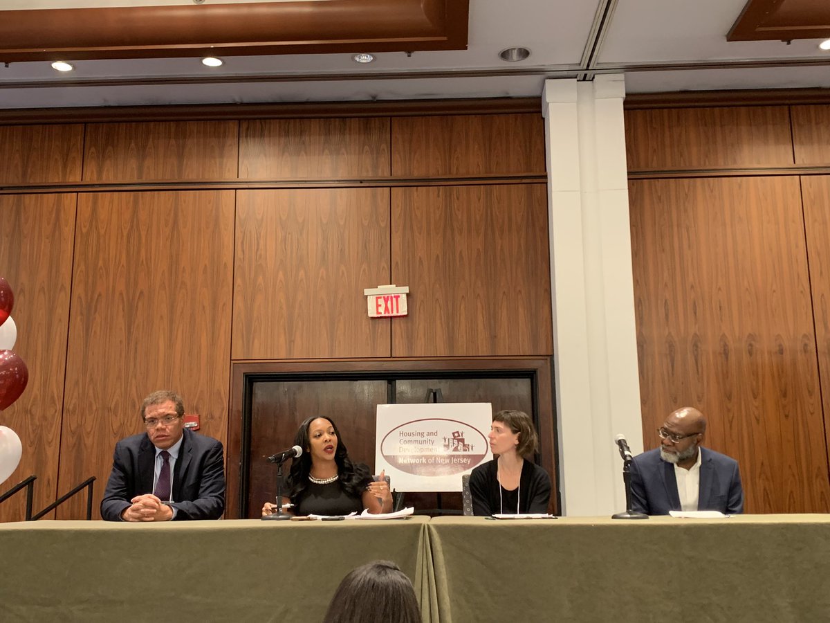 HCDNNJ's tweet photo. The #Under1RoofNJ afternoon plenary session, "Advancing Racial Equity Starts at Home: Building a Diverse &amp; Inclusive Community Development Sector," with ESO Advisors' Craig Sawyer, Michael Neal of @urbaninstitute, @LindsayJDuvall of @NLIHC, &amp; @NewJerseyEDA's Tai Cooper. #HouseNJ https://t.co/bbimdmya3W