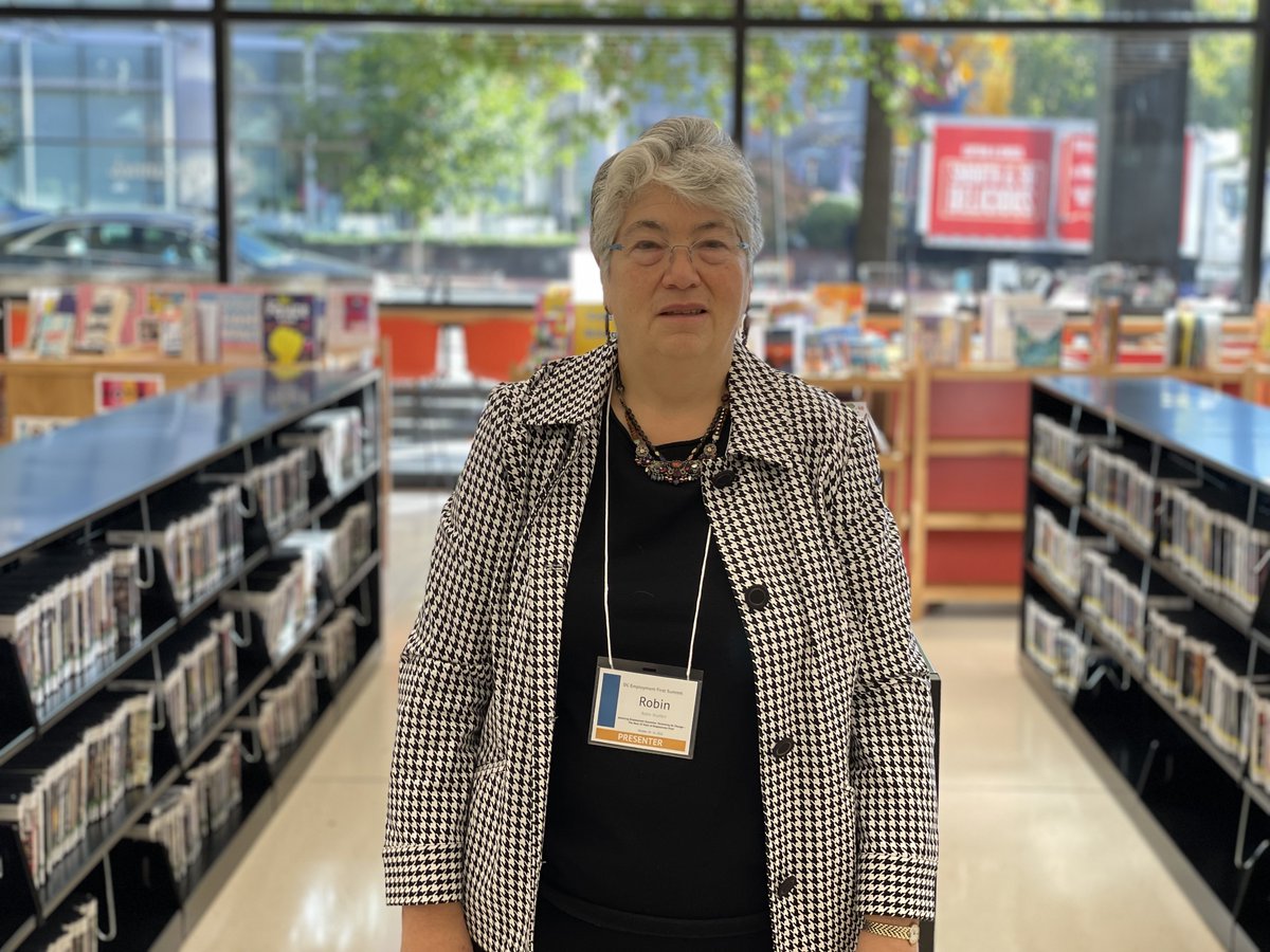 GUUCEDD's tweet photo. What would a DC government disability hiring program look like? Today, the GUCEDD’s policy director, Robin Shaffert, led a discussion at the #EmploymentFirst Summit. Many thanks to @DC_DDCouncil! #NDEAM https://t.co/yvyPUL2Fdp
