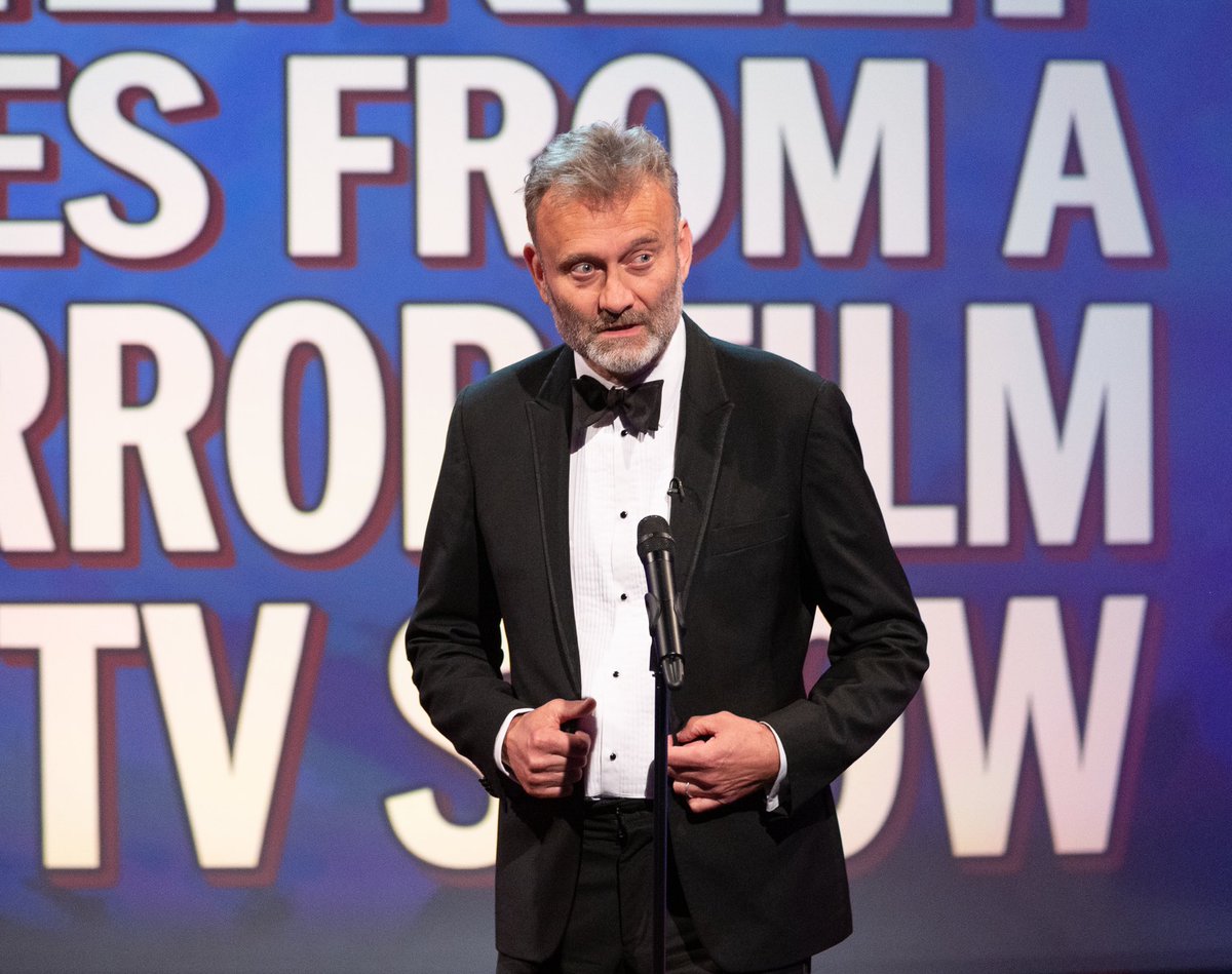 MockTheWeek's tweet photo. Last Mock the Week ever tonight and here is one of two men that has been in all of them, the legend that is Hugh Dennis #BBC2 10pm https://t.co/Eozen7SK7a
