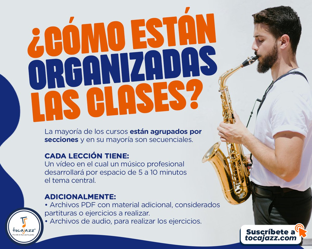 TocaJazz's tweet photo. ¿Quieres saber cómo son las clases en #TocaJazz? ¡Sigue leyendo!

Suscríbete a cualquiera de nuestras membresías desde USD $35 y accede a más de 400 lecciones al instante:
https://t.co/e9DLm2Mrf6
#TocaJazz https://t.co/E4goQgLntX