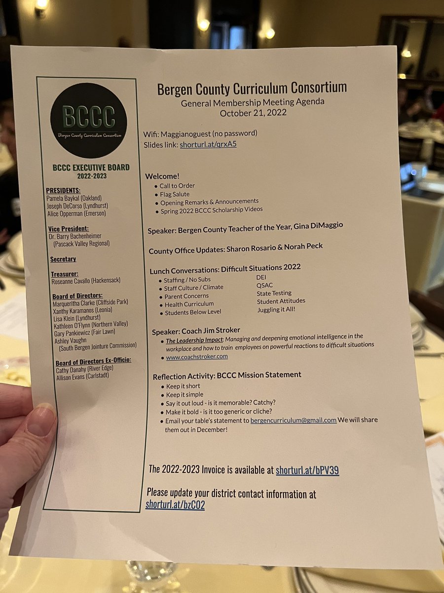 Thank you to our members, the county office, Gina DiMaggio, and Coach Jim Stroker for a great meeting to kick off the 2022-2023 year!