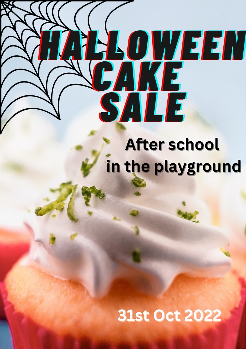 We are holding a Halloween Cake &amp; Treat sale on Monday 31st October after school in the Main Playground, Hope to see you there!