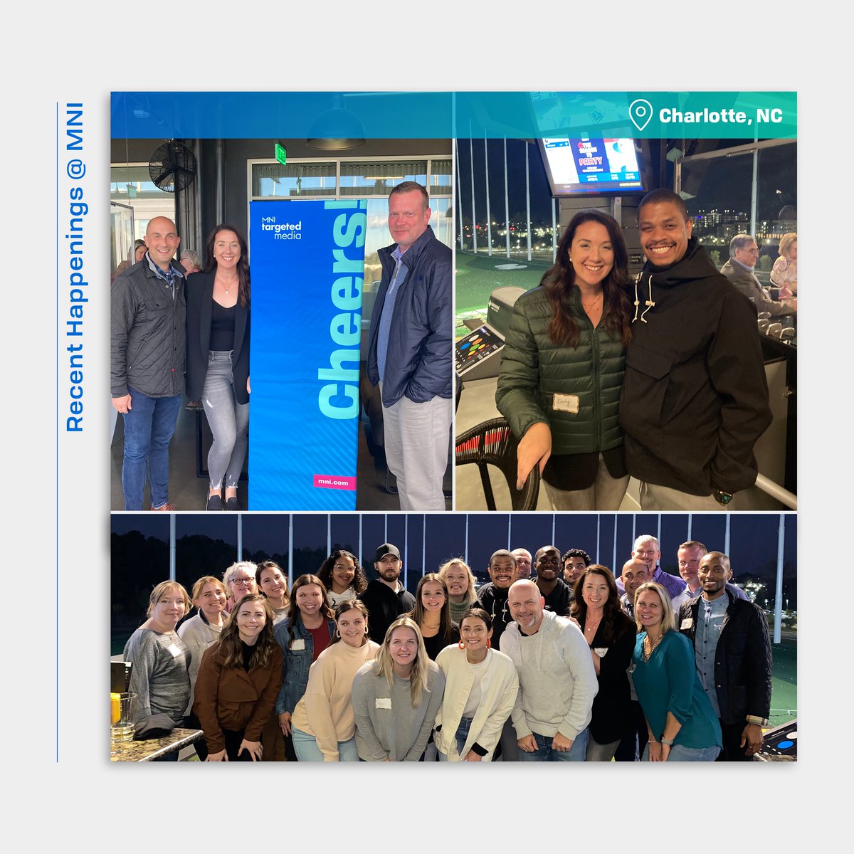 Top golf with top MNI clients! 
Our Account Executive, Emily Zalacca hosted Midan Marketing this week.
Emily, along with Mark Hogan, and Matt Fanelli had a tee-rific time with the entire team!