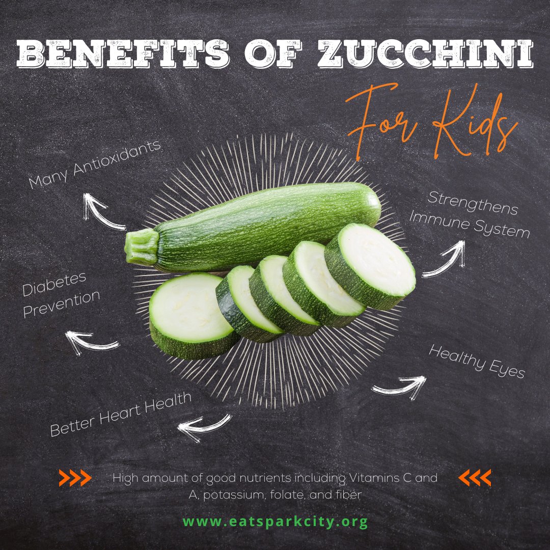 EATSPARKCITY's tweet photo. We all know green food is good for us (and kids) here is what this tasty fruit (true story) has to offer!

#nutrition #zucchini https://t.co/hUtHEln9Y5