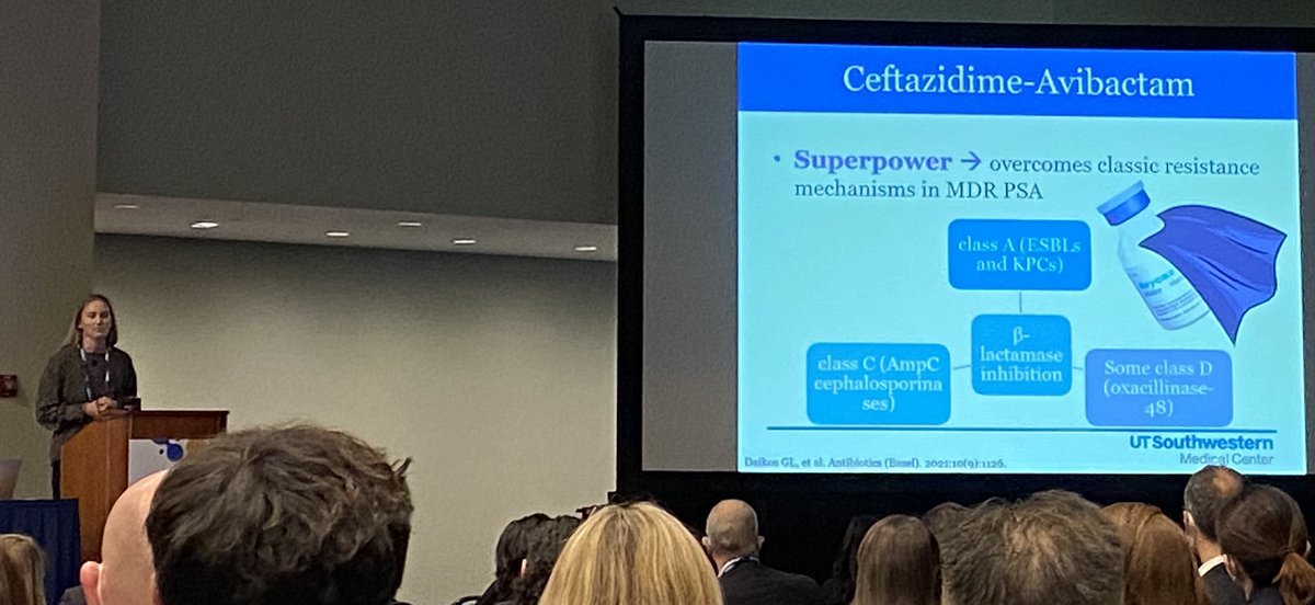 Feeling the love for our superheroes, Beta-lactam/BLI combos, for DTR Pseudomonas from @MaggieMonogue 🦸‍♀️ at @IDWeek2022 @SIDPharm @accpinfdprn