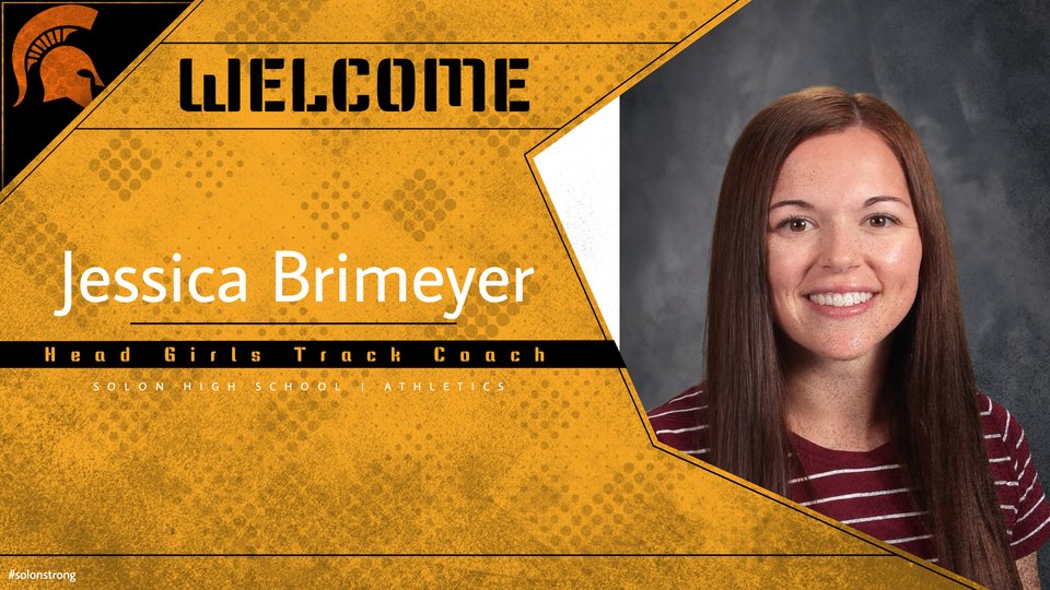 Welcome Head Girls Track coach Jessica Brimeyer!  We are excited to have you lead our track program!
#solonstrong