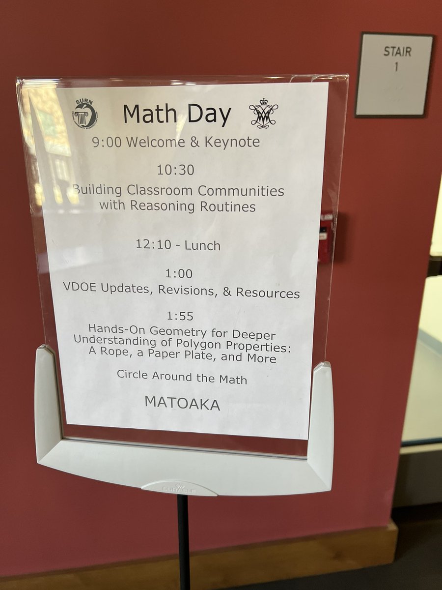 DavisDerives's tweet photo. Today, Lisa and I presented three sessions at SURN Math Days 2022 at William and Mary. We co-presented EquatIO, Exponential Regression, and Circle Around Math.
#CPSMathHapppenings #CPSMathRocks #WildcatsRRRoar #WMMathDays22 https://t.co/O7fneCEntE