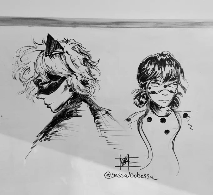 I don't know a single thing about these characters but a friend asked me to draw them so
#MiraculousLadybug 