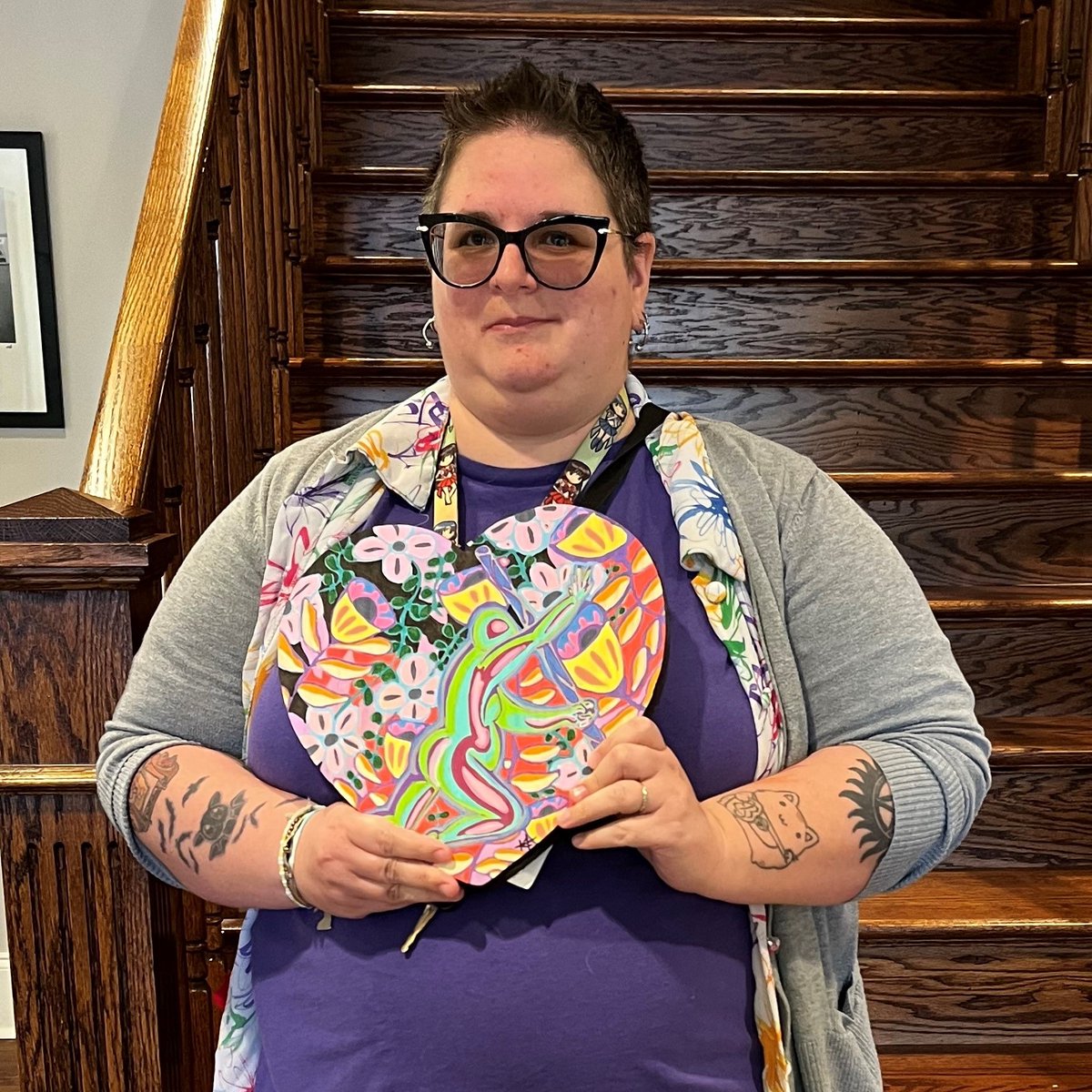MemphisCAC's tweet image. WOW! Our first piece of art for Works of Heart is here! Artist Katie Jones delivered her colorful heart “The Fight” today. Works of Heart is Saturday, February 11, 2023, at the Memphis Botanic Gardens. Mark your calendars and follow our social media for details. #worksofheart