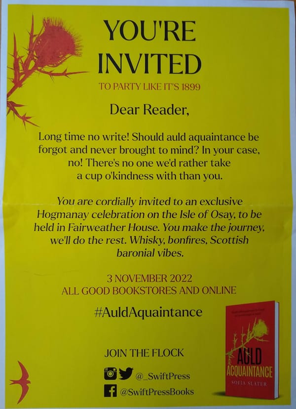 ShortBookScribe's tweet photo. @yvonnembee
@CathyRy
@Cathy_A_J
@swirlandthread
@Lindahill50Hill
@nholten40
@portybelle
@calturner
@bethsy
@noemi1987
@EmmabBooks
Thanks for the #AuldAcquaintance #review shares https://t.co/k9zqXFI6Ac
