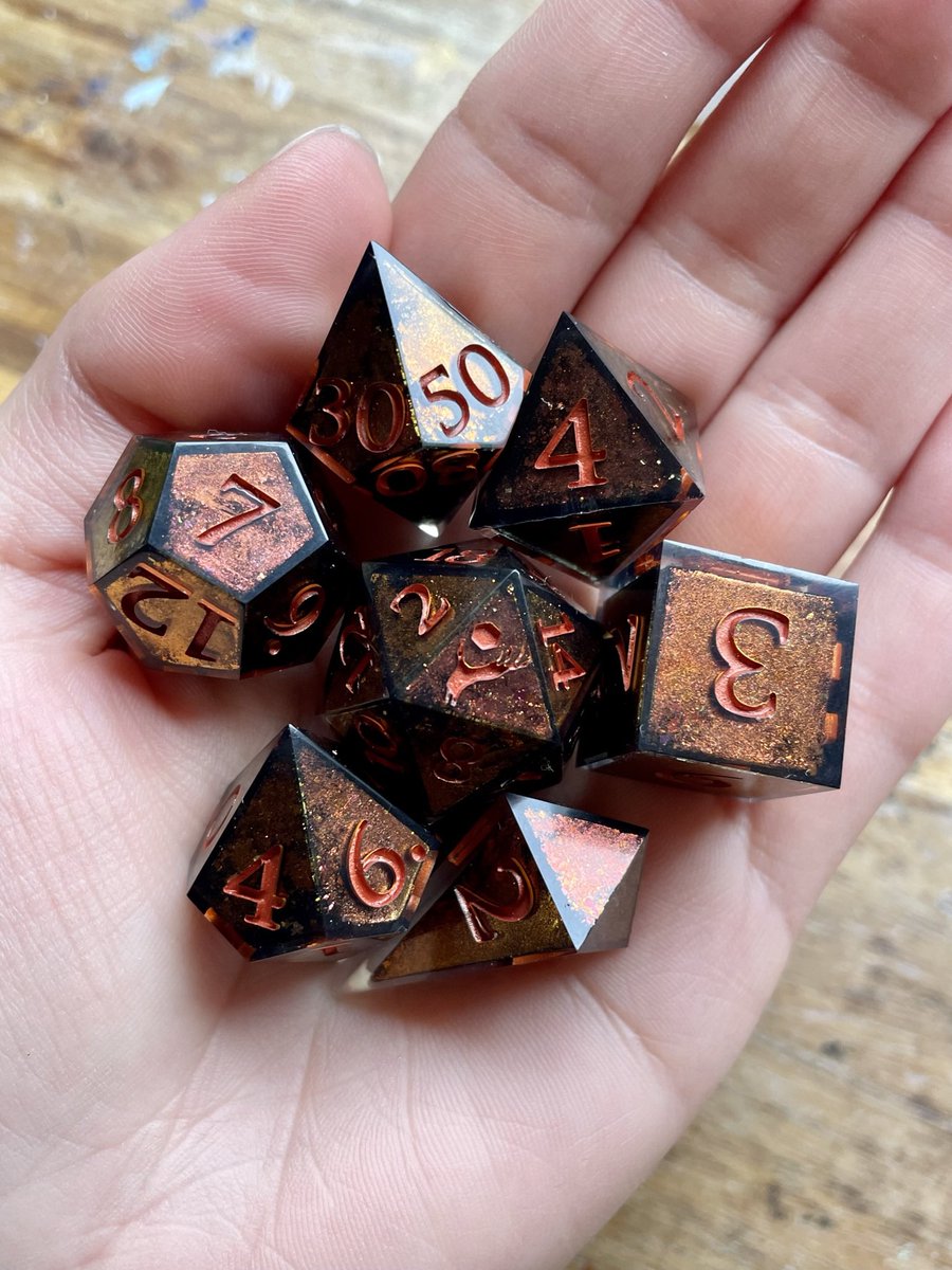DicebyDi's tweet photo. Time for a 2K 💀#GIVEAWAY💀 for a chance to win this Hephaestus set!! 

🔥RULES🔥
- follow me @dicebydi
- like this!
- RT/QT this!

Bonus entry 💀
-follow me on IG @dicebydi + reply your insta @ so I can confirm! 

Ends 10/28! 18+ to enter, open internationally

#dice #dnd #ttrpg https://t.co/VEgMiiQrG9