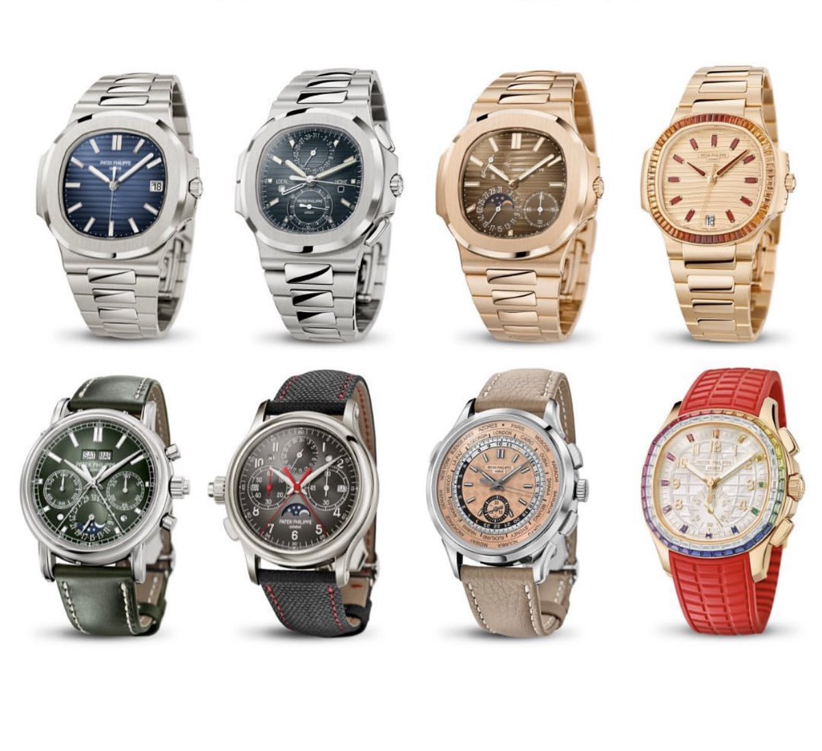 SaudiWatches's tweet photo. باتيك فيليب اعلنت هذا الأسبوع عن التشكيلة الجديدة لعام 2022 بتعقيدات مختلفه وإعادة نيتلوس الشهيره بقالب من الذهب الأبيض ، ماهي ساعتكم المفضلة؟ https://t.co/Hep3RMETct