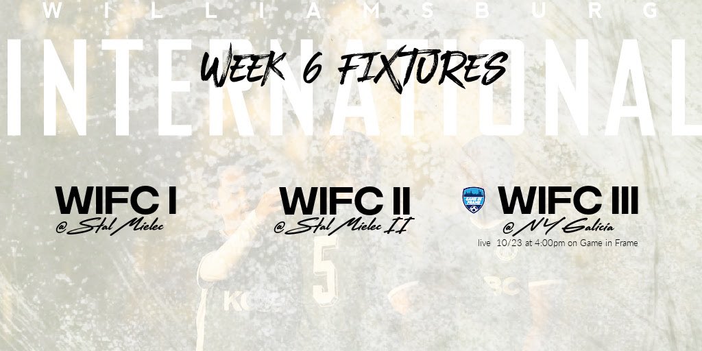 Week 6 in the <a href="/CosmoLeague/">Cosmopolitan Soccer League</a> 

We’ll be live on Game in Frame Sunday afternoon!