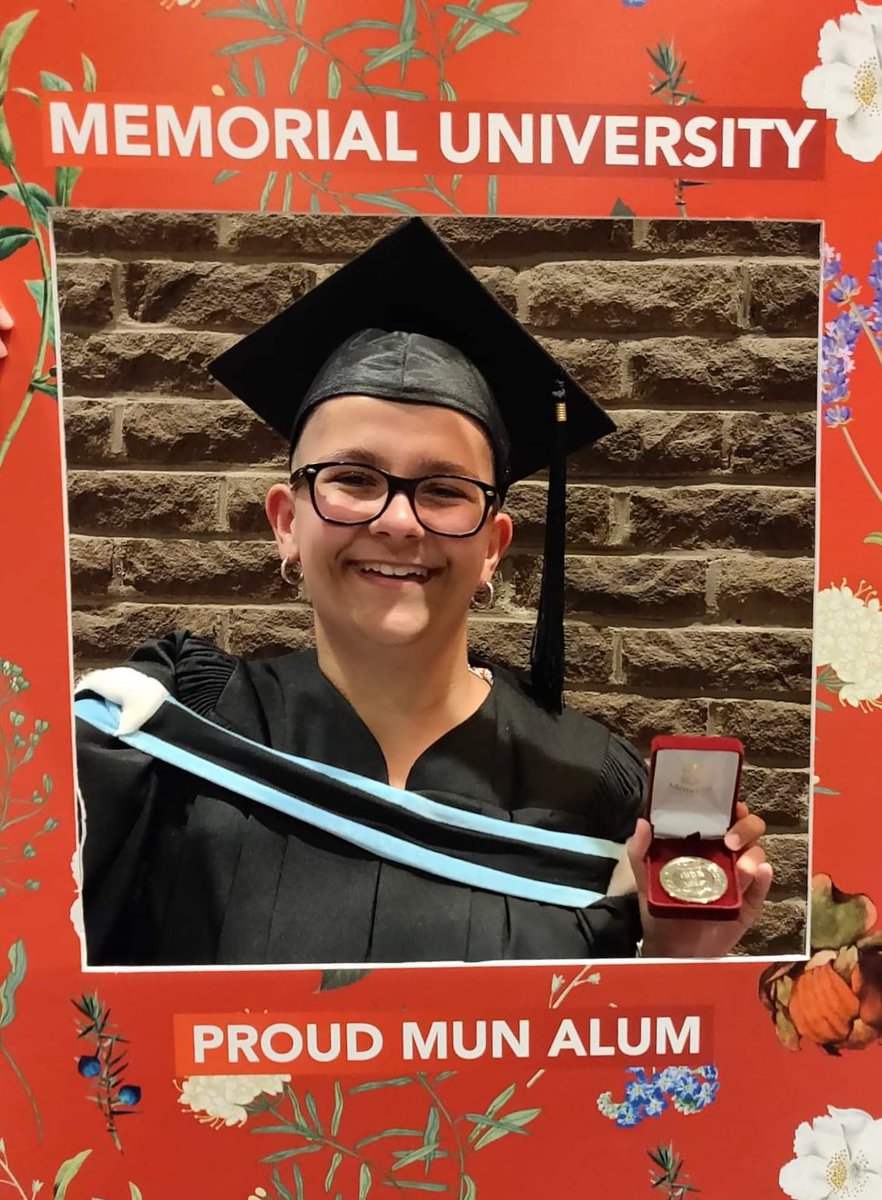Stephanie2Boone's tweet photo. Who says nerds don't win medals?
👉😎👉 ✨🏅✨
Proud to receive the University Medal of Academic Excellence along with my Intermediate Secondary Education degree with a Diploma on Technology Education. I worked fiercely and passionately! 🎓@MUNEducation
#MUNgrad2022 #MUNgrad https://t.co/Fcz3oFQulQ
