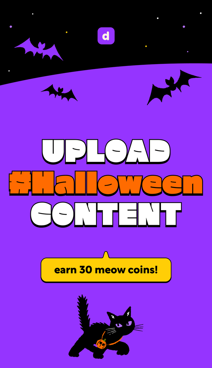 dillyhub's tweet photo. 👻 Trick or Treat! 🍬
Take part in the Dillyhub Halloween event and earn 30 meow coins!

🎃 Event period
~ Oct 31st 23:59 (PST)

1️⃣ Upload Halloween-themed content
2️⃣ Add #Halloween hashtag in:
👻 Gallery caption
👻 Episode title
👻 Product summary https://t.co/pvtEsyo4ym