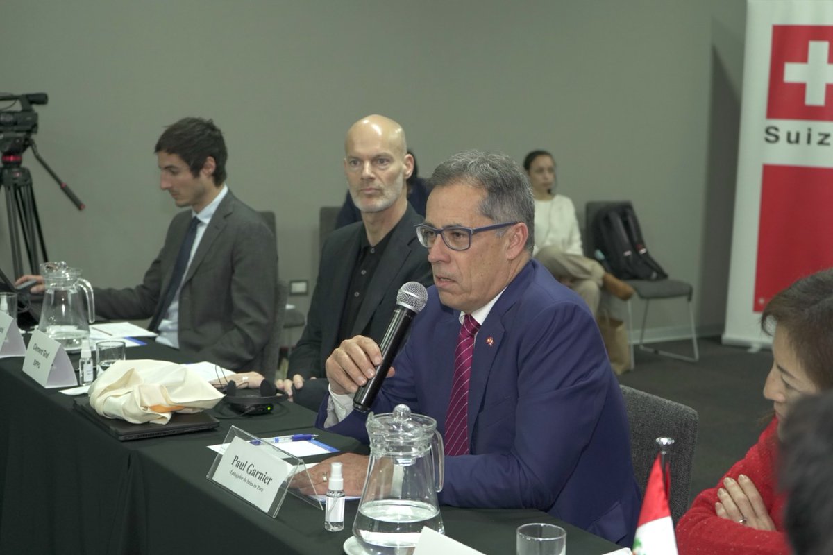 EmbSuizaPeru's tweet photo. Hoy Suiza reafirma su compromiso con la promoción de exportaciones en agroindustria y turismo del 🇵🇪 vía el Programa🇨🇭de Promoción de Importaciones #SIPPO de @SECO_Peru y los socios que apoyan a PYMEs @Promperu @CanaturdelPeru @camaradelima #SierraySelvaExportadora @Swisscontact https://t.co/lViHQRu53L