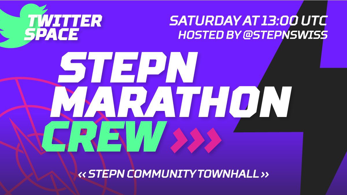 Alright #STEPN, while @Stepnofficial focuses their efforts trying to balance the ecosystem, the community has decided to put on our own #STEPNCommunityTownhall to discuss an eventful October. 📣 Join us tomorrow at 13:00 UTC to discuss all things STEPN. Everyone is welcome!