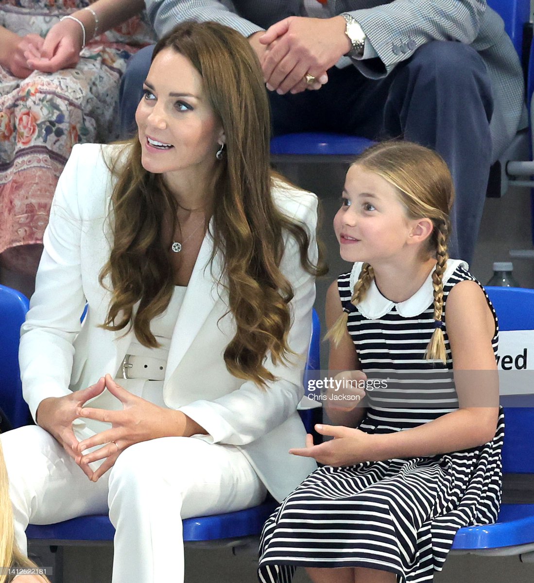 Love this adorable excitement from the Princess of Wales and Princess Charlotte as they  watched the Swimming at the Birmingham 2022 Commonwealth Games! 😍🤍🥰

#PrincessofWales #CatherinePrincessofWales #KateMiddleton #PrincessCharlotte #RoyalFamily #Commonwealthgames2022