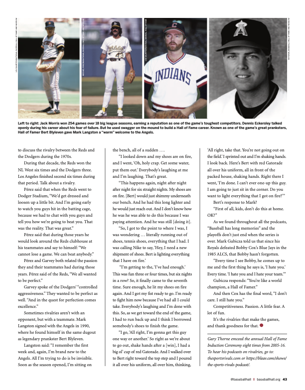 Great to see that the <a href="/baseballhall/">National Baseball Hall of Fame and Museum ⚾</a> posted Gary's story on <a href="/rivals_podcast/">the Sports Rivals podcast</a> in their magazine.

Enjoy!

#baseball #halloffame #garythorne #MLB