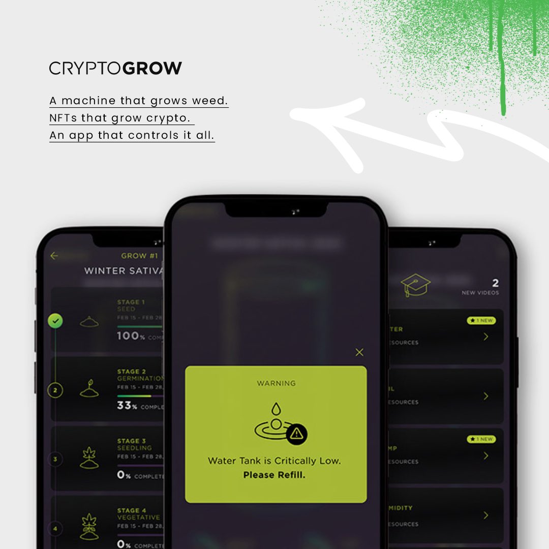 CryptoGrowNFT's tweet photo. CryptoGrow - controlled by an app, powered by our community 🤝

Let’s grow together 🌱🌿🚀 https://t.co/8NNA0Qr1pT