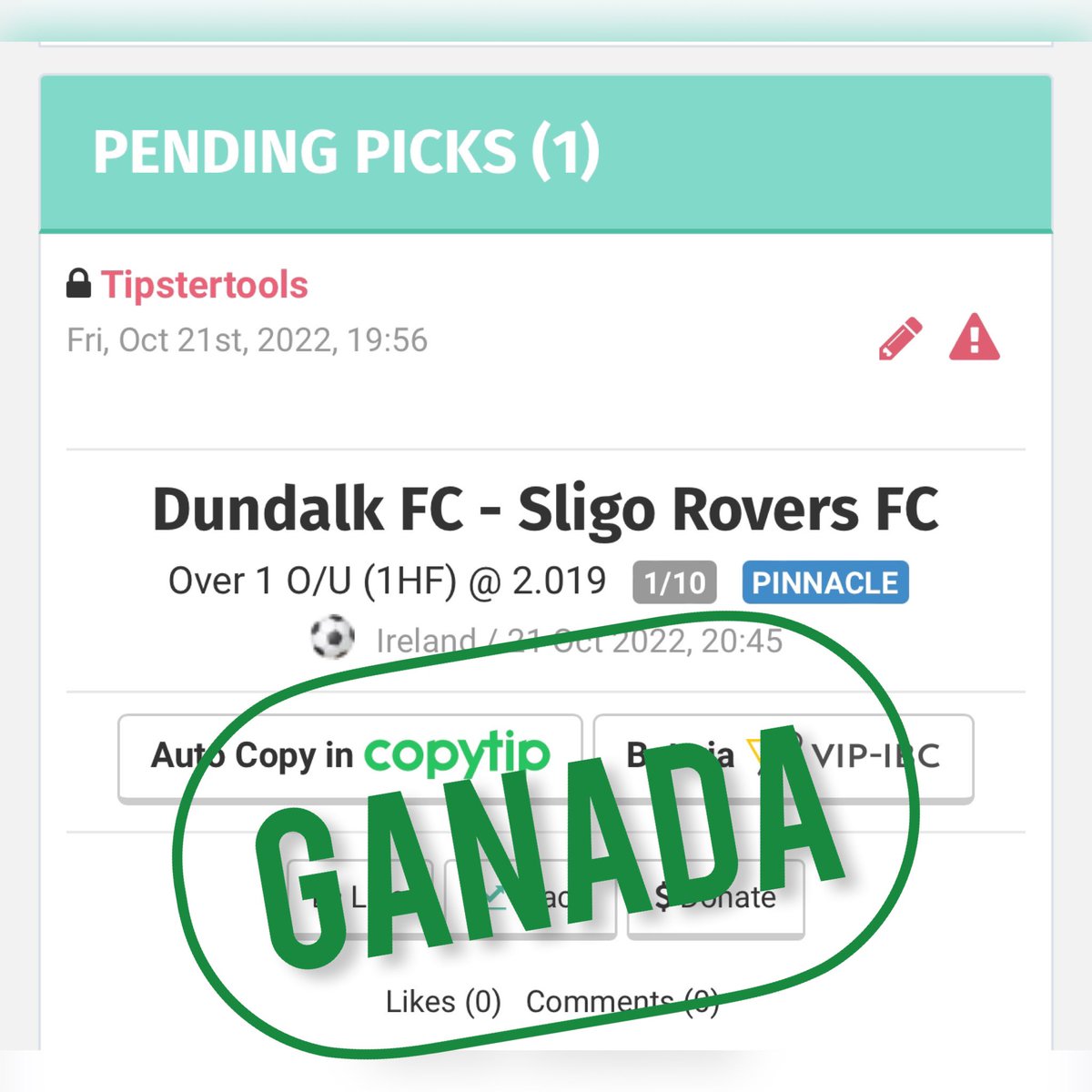TipsterTools's tweet photo. Una cuota muyyy buena 🤩
Suscríbete con nosotros en Blogabet 👉 https://t.co/ucKrupqkjI (30 dias o 7 dias prueba)

#tipstertools #bet365 #bwin #sportium #betfair #codere #williamhill #888 #apuestasfutbol #apuestas #pronosticosdeportivos #tipsters #blogabet https://t.co/O14rCKz4Ww