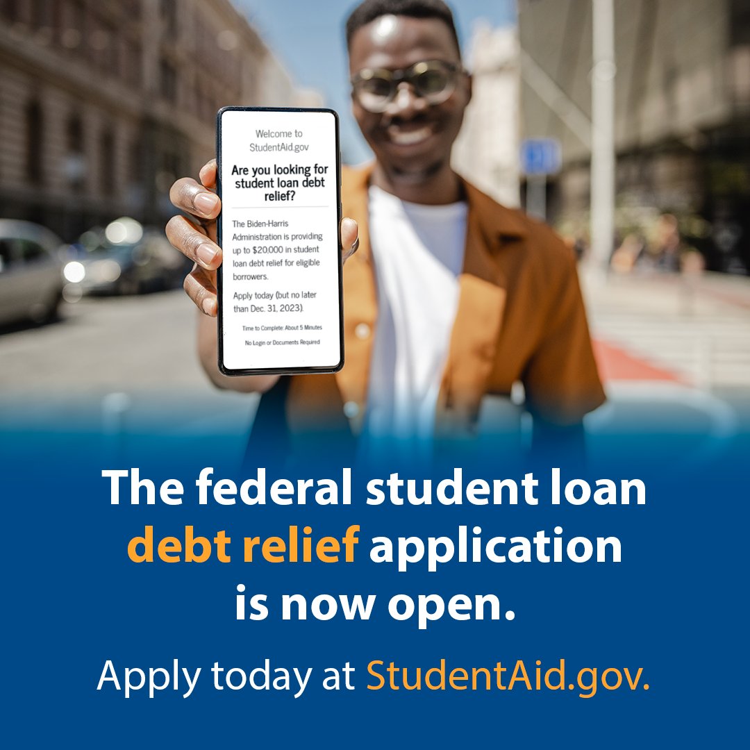 The student debt crisis disproportionately affects Black borrowers &amp; their families. Federal student loan forgiveness can help.

✅ Less than 5 minutes to apply
✅ English &amp; Spanish
✅ Desktop &amp; mobile
✅ No log in or documents needed

Apply today at StudentAid.gov.