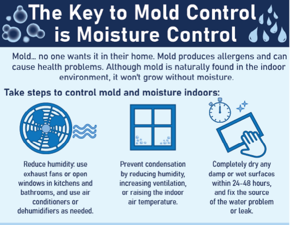 EPAregion9's tweet photo. Mold may not be everyone’s favorite topic, but it can have a big impact on your health. Dive into @EPA‘s resources on indoor air quality and protecting your home, school, and other spaces from mold. https://t.co/8xzYSJITF4 https://t.co/YMAzg130bt