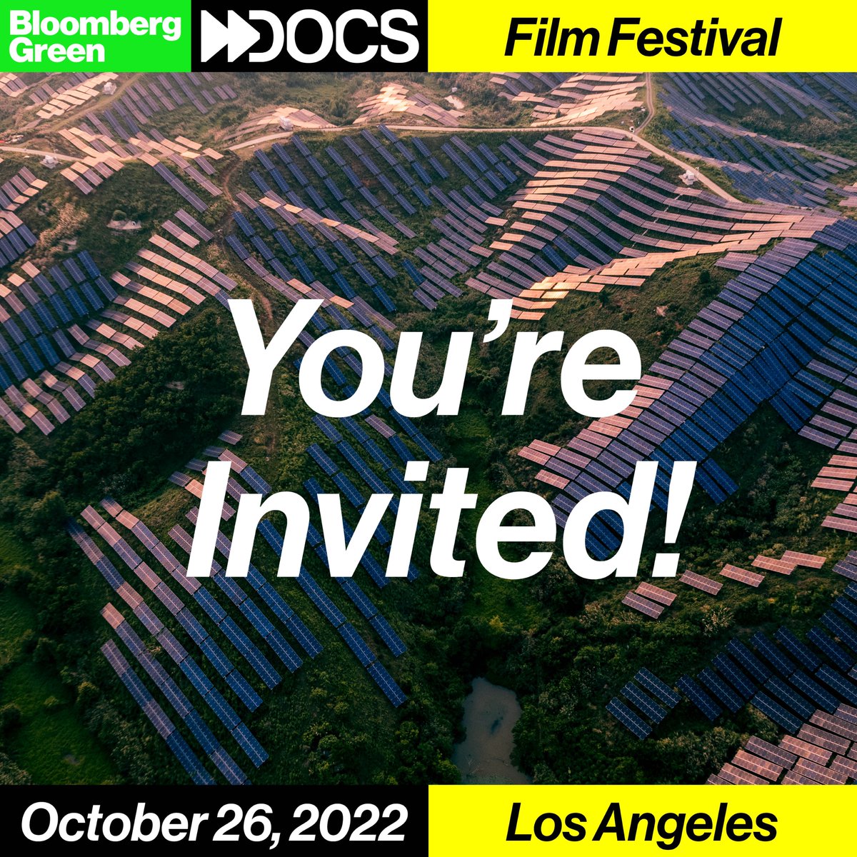 You're invited to the Bloomberg Green Docs Film Festival! Join us in Los Angeles on October 26 for an evening of short films about climate change, Q&As and cocktails. The event is free, but space is limited. Get your tickets: bit.ly/3EjfM3H