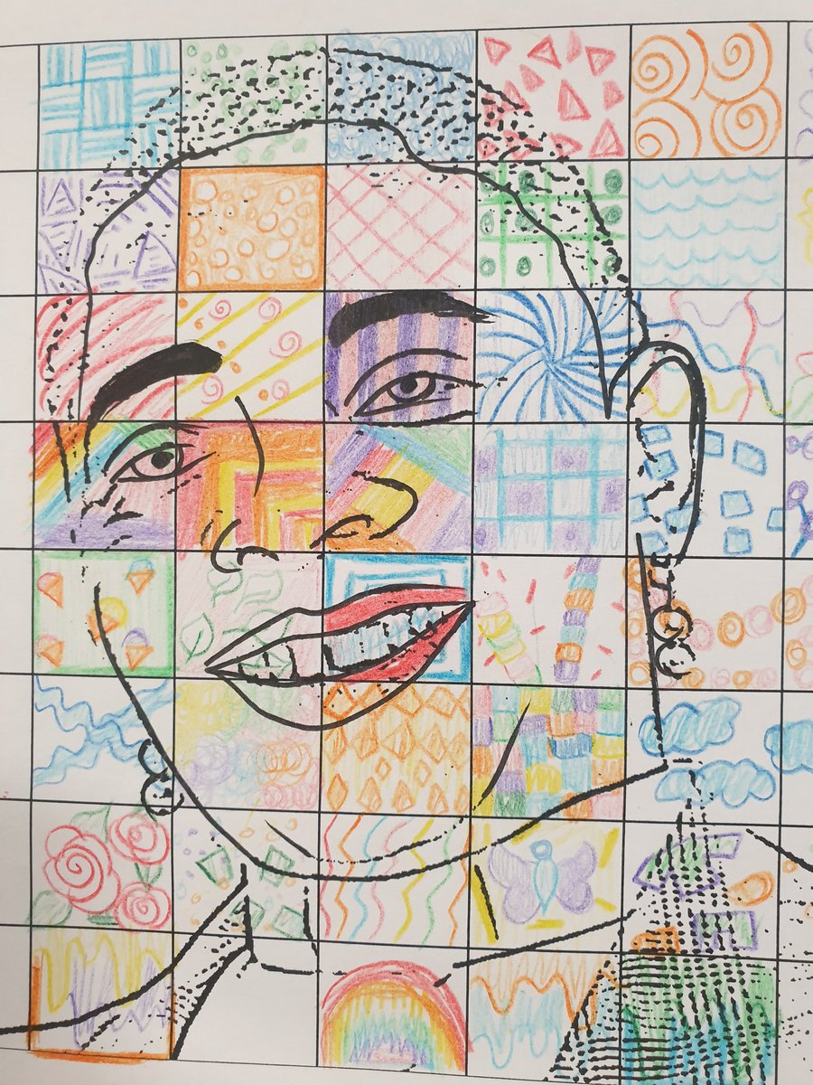 Year 7s continued to develop their understanding of formal elements this week. They have created work for Black History Month using line, shape pattern and colour. <a href="/SharplesSchool/">Sharples School</a>