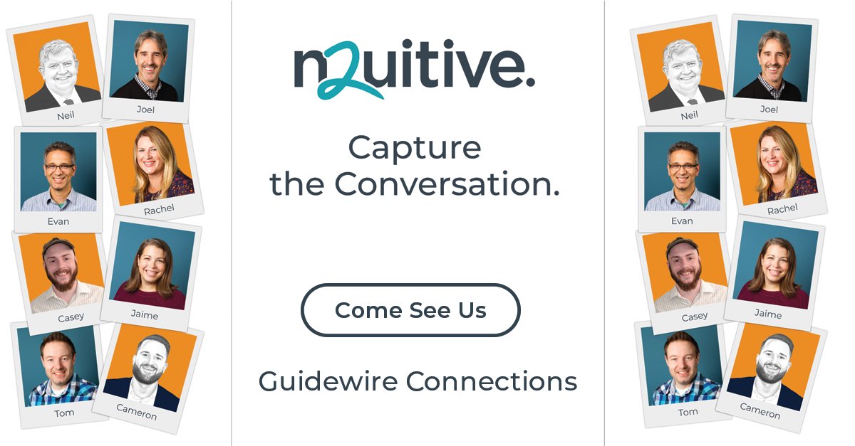 n2uitive (@n2uitive) on Twitter photo Counting down the days until <a href="/Guidewire_PandC/">Guidewire Software</a> Connections 2022! Looking forward to sharing how we help capture and manage critical #claims conversations, allowing you to improve your investigation process and drive better #customerservice.
Meet with us: ow.ly/qMVF50LaBPN Counting down the days until <a href="/Guidewire_PandC/">Guidewire Software</a> Connections 2022! Looking forward to sharing how we help capture and manage critical #claims conversations, allowing you to improve your investigation process and drive better #customerservice.
Meet with us: ow.ly/qMVF50LaBPN