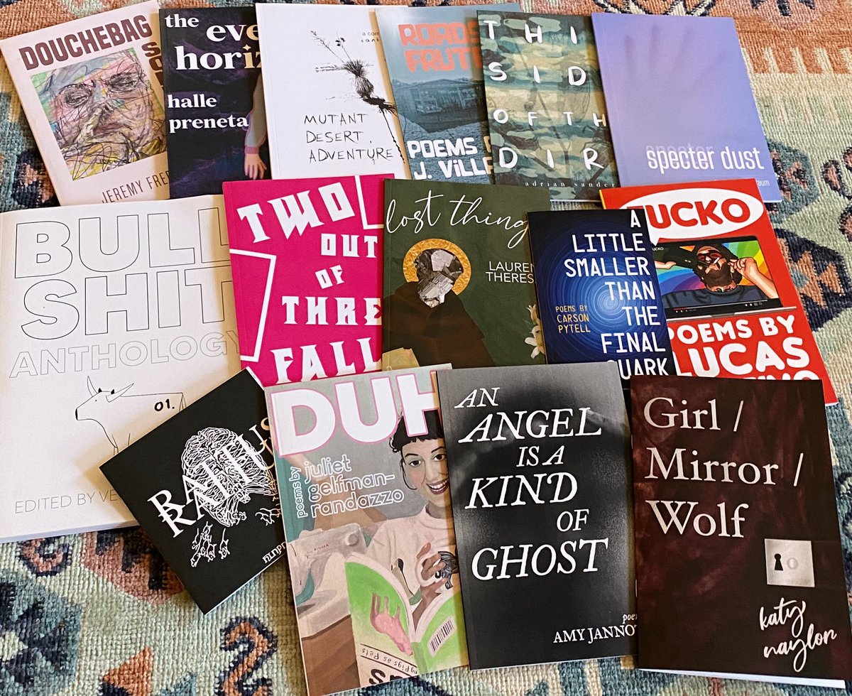 giving away books. a lot of books.

- RT this
- follow us
- we’ll randomly select one of the RTers, who shall receive one of each of these bad boys (see below)

[this ends when we hit 6000 followers]