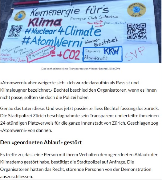 WernerBechtel's tweet photo. 5 Polizisten kamen, um #Atomwerni vom Klimastreik bewilligt auszuschliessen
24 h Verweis Kreis 1
Ich war äusserst friedlich
Zur gleichen Zeit unbewilligte Velo Demo
Polizei macht linke Politik
SRF Zensiert #Kernenergie
#srfarena
https://t.co/Tlulca0G1E
#Nuclear4Climate https://t.co/seQYvDspfP