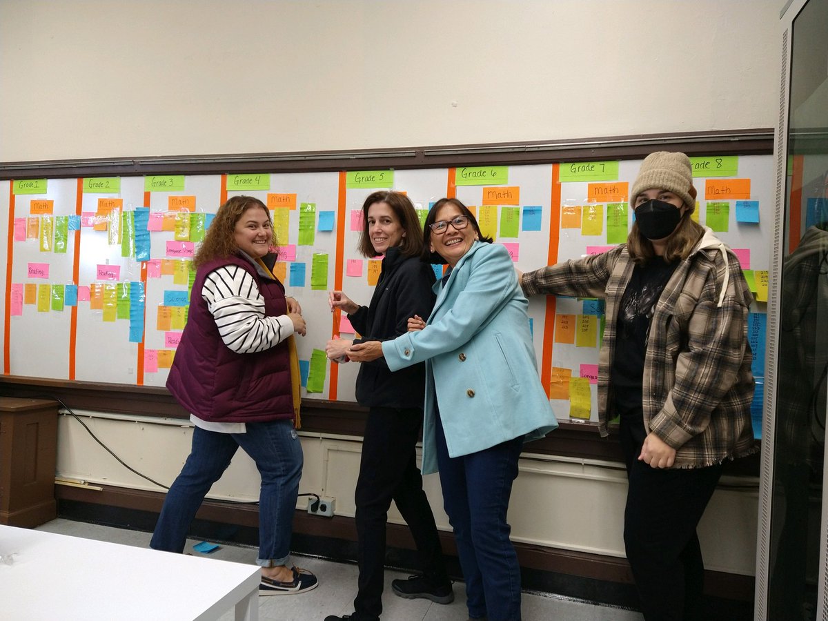 IHM_Scarsdale's tweet photo. Teachers working on making a visual wall on Data Day #datawall #weareihm @DrNoelleBeale @CWCatholicSchls @ArchNY_Schools https://t.co/HcYedcpw0i