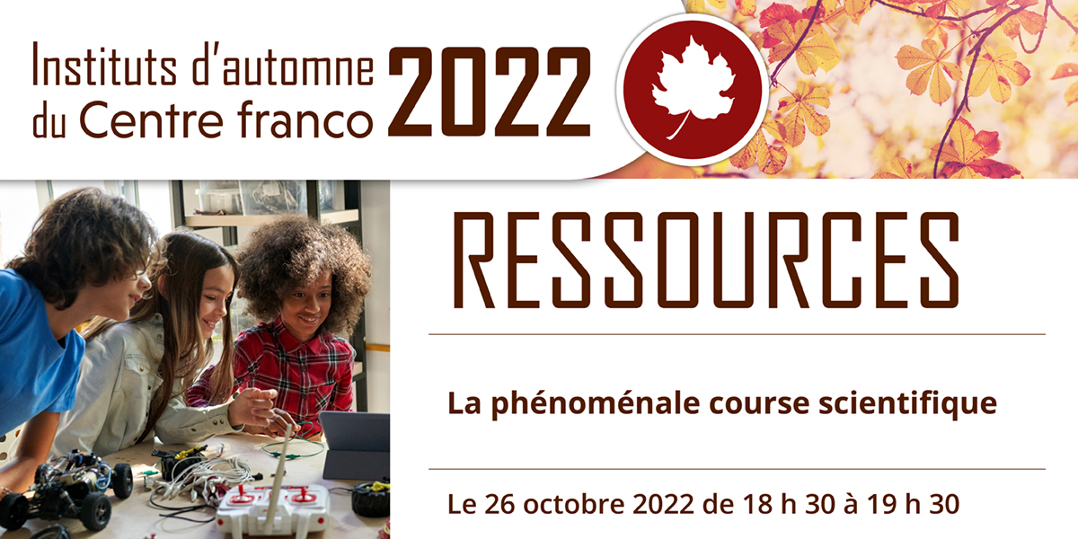 Besoin de ressources innovantes et engageantes pour enseigner le nouveau programme-cadre de sciences et technologie, 7e et 8e année? 
Inscrivez-vous à la présenation de la ressource du 26 octobre à 18 h 30 ▶️ lecentrefranco.ca/les-instituts-….
#instducentre