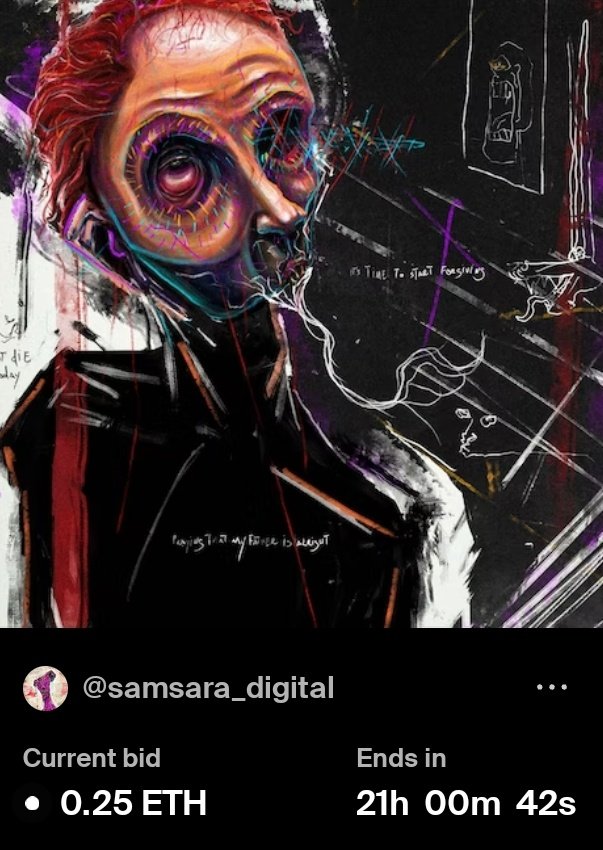 Rodolfodelaluz2's tweet image. AUCTION STARTED!! 🚀🔥

THIS ARE SO BEAUTIFUL! My amazing bro @earlywormart1 start another AUCTION from my new pieces MICROGNACIA in less than a day. Thanks you so much for connect so deeply with my art ❤🥰
.
Bid prices: 0.25 $eth
21 hours left
Link: foundation.app/@samsara_digit…