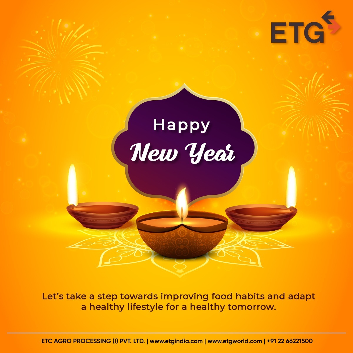 ETGAgroIndia's tweet photo. May this new beginnings fill your homes with happiness, good health, and prosperity. Wishing you and your family a very Happy New Year.
#newyear #happynewyear #diwali #happydiwali #deepawali #Festivalseason #etg #etgindia #exporttradinggroup https://t.co/i9G7fMh8ft