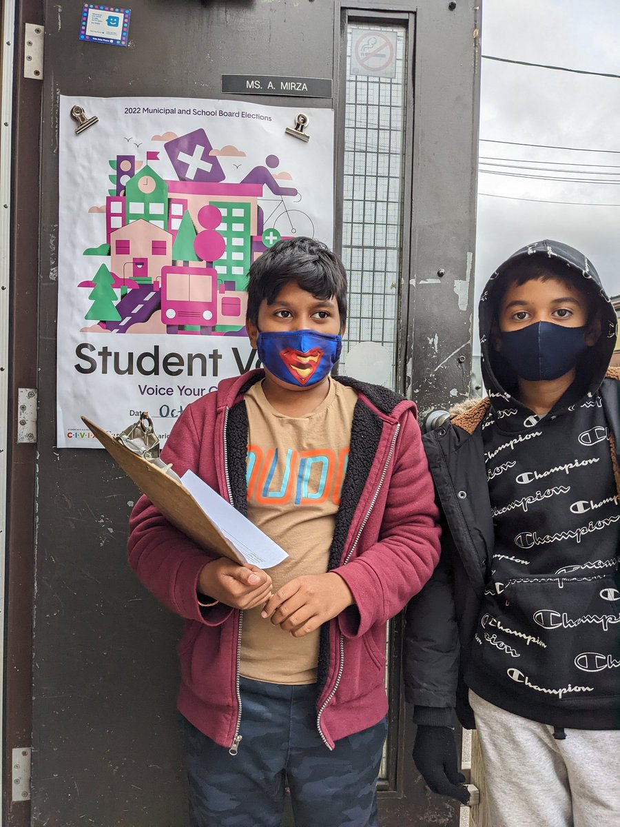 Grade 5 students <a href="/SouthFieldsV/">SouthFieldsVillage</a> participated in their "municipal elections". Thanks <a href="/studentvote/">Student Vote</a> for a great experience!