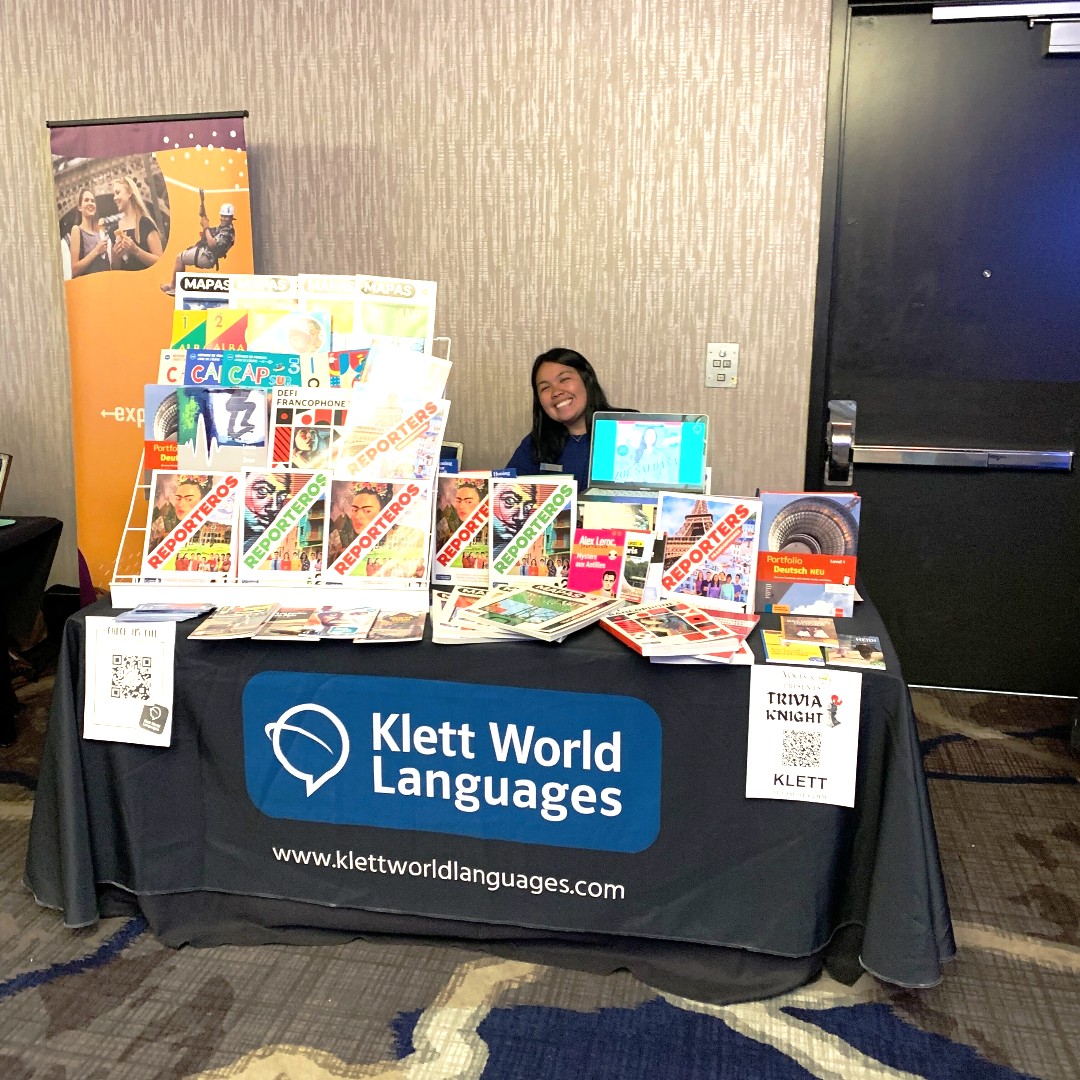 KlettWL's tweet photo. We are at the #NYSAFLT22 conference! Visit our booth! π Our representatives, Kristi O'Connor and Alexis Pinzon, look forward to talking to you about our materials and learning more about your needs. π
@NYSAFLT
#worldlanguage
#transformativelanguagelearning
#langchat https://t.co/3hJ6a8Bdgv