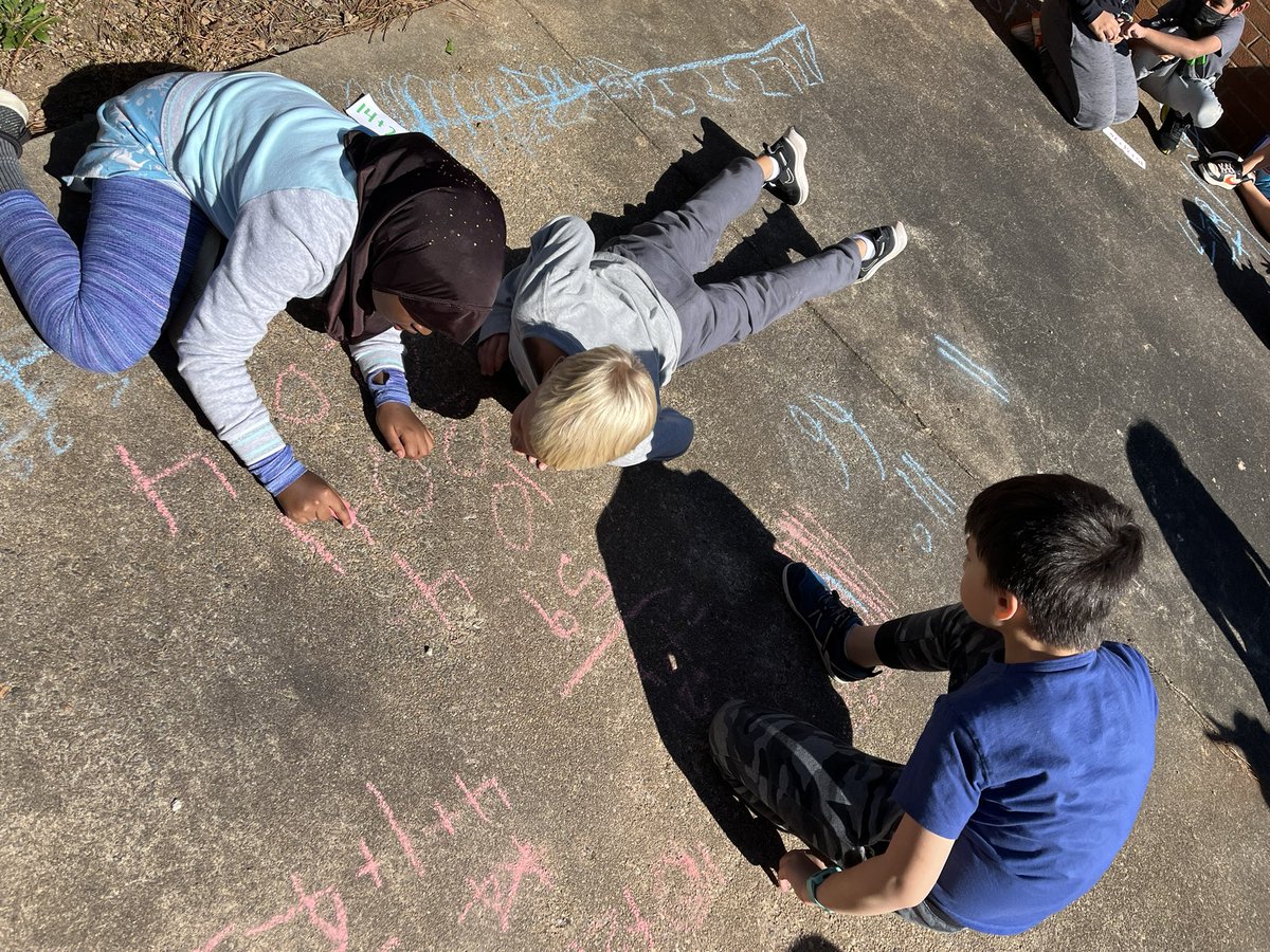 mrs_dingess's tweet photo. Today we took math outdoors as we solved addition equations using multiple strategies! @CombsCatchUp https://t.co/nEzGzPCApS