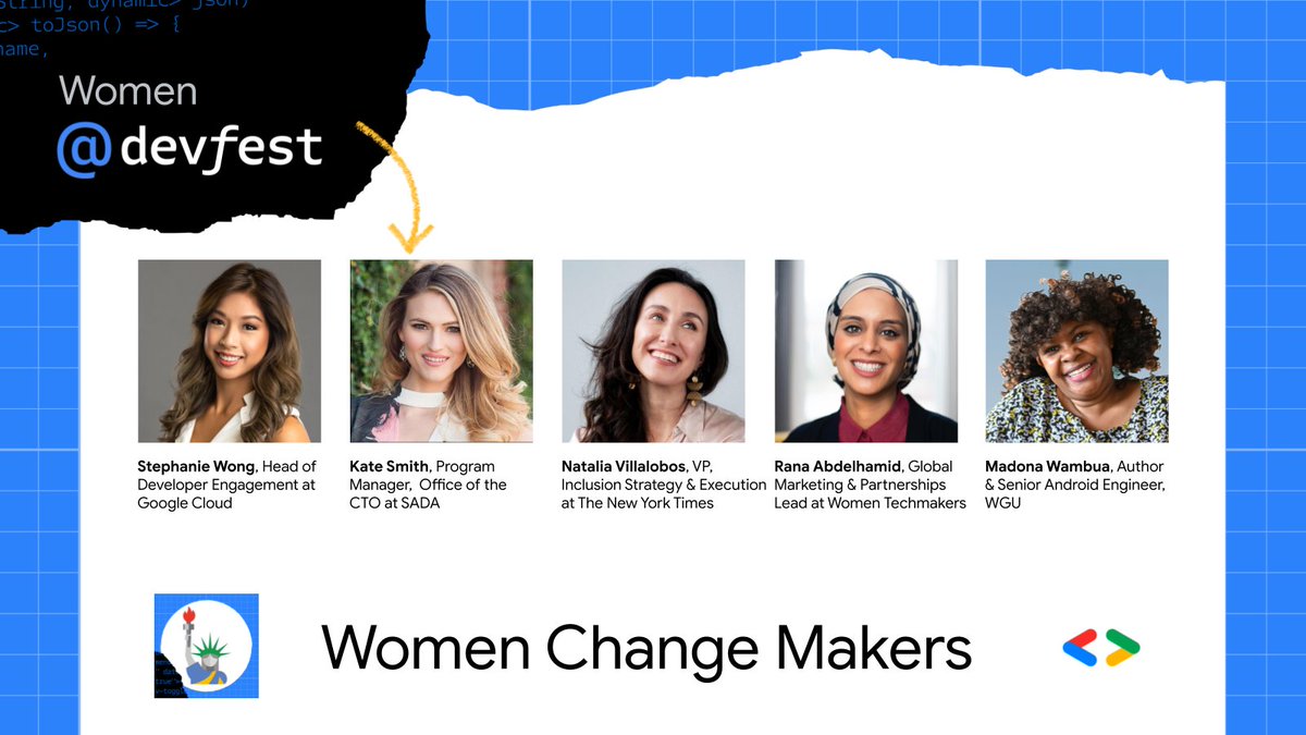 gdg_nyc's tweet photo. 📣@googledevgroups NYC is announcing a historic Women @ #DevFest with these legendary women trailblazers.
Join the DevFest of the year on Oct. 26 @jpmorgan to celebrate women leadership and empowerment! #BetterTogether✨

@WomenTechmakers @googledevs @GoogleDevsNA https://t.co/HZ0kCLbG1X