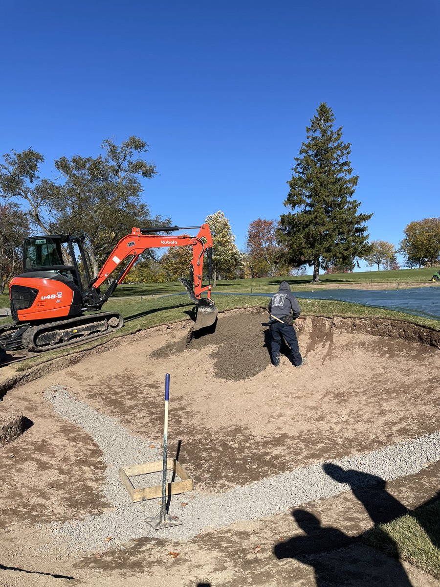 Capillary concrete is completed, sand next week.