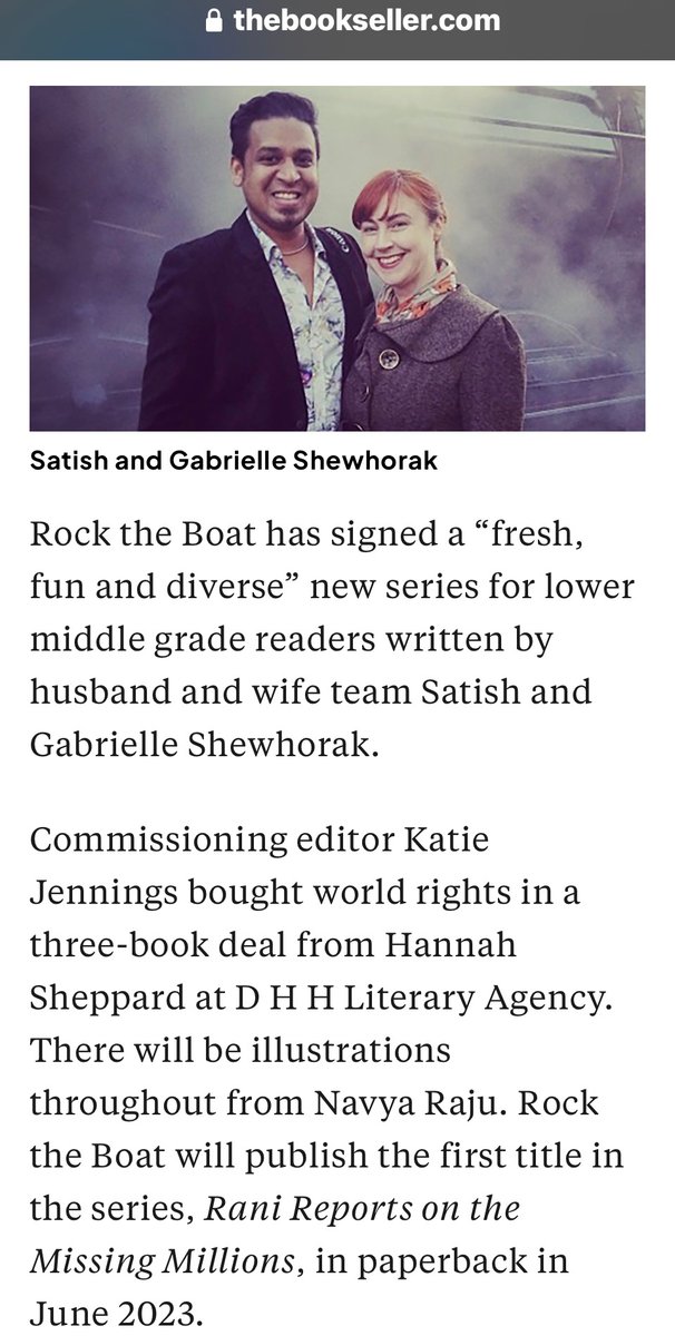 GabrielleKent's tweet photo. Thrilled to see the series @asianastroboy and I have been working on announced in @thebookseller! This has been a long time coming and we’re so grateful to @YA_Books for finding the Rani Reports series a wonderful home with @Rocktheboatnews! Get ready for lots of Mauritius facts! https://t.co/OGFYkg1bGr
