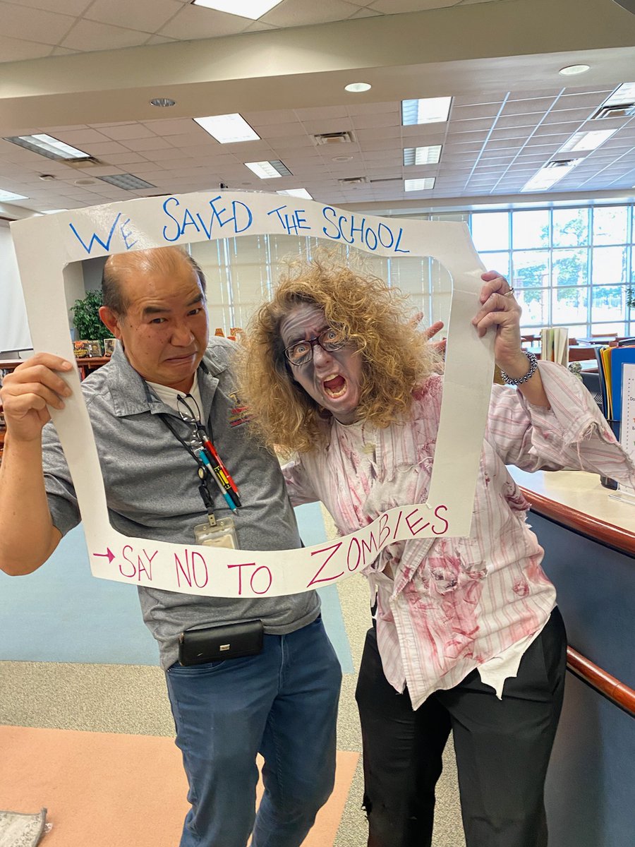 SusWhitley's tweet image. Students followed the clues and solved problems using mixed operations with decimals. They saved the school from a zombie apocalypse! 
@KABanford @afergie28 @Langemath30 
@TISDNIS @TomballMath 
#donteatstudents
#keeplearningfun!