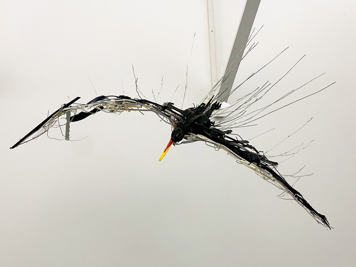 Reclaimed Creation by Sayaka Ganz is now open at the Sternberg Museum of Natural History!
Sayaka Ganz utilizes #reclaimedplastic objects, such as discarded utensils, to create #sculptures of #animals in motion which are rich in color and energy, creating an illusion of form.