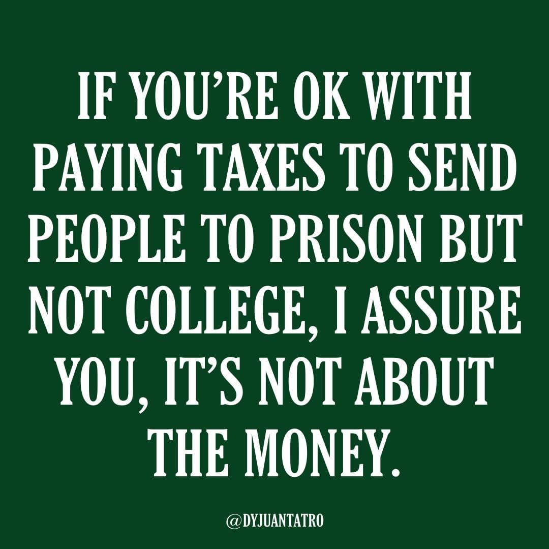 It's not about the money.