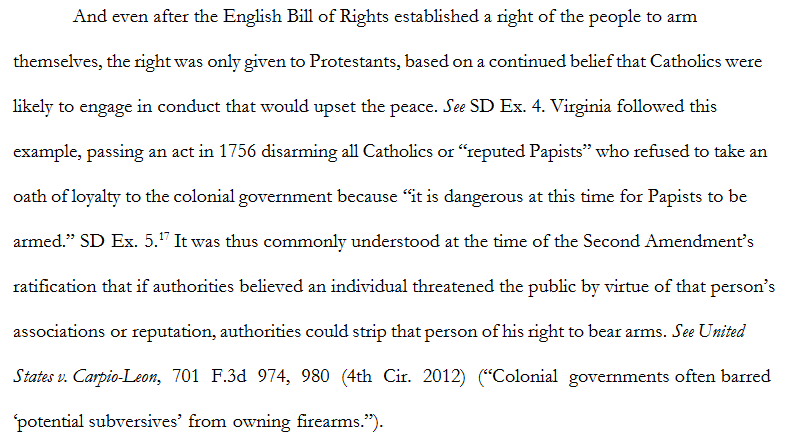 Another day, another instance of New York using laws that disarmed Native Americans and Catholics as historic support for its current gun laws. storage.courtlistener.com/recap/gov.usco…