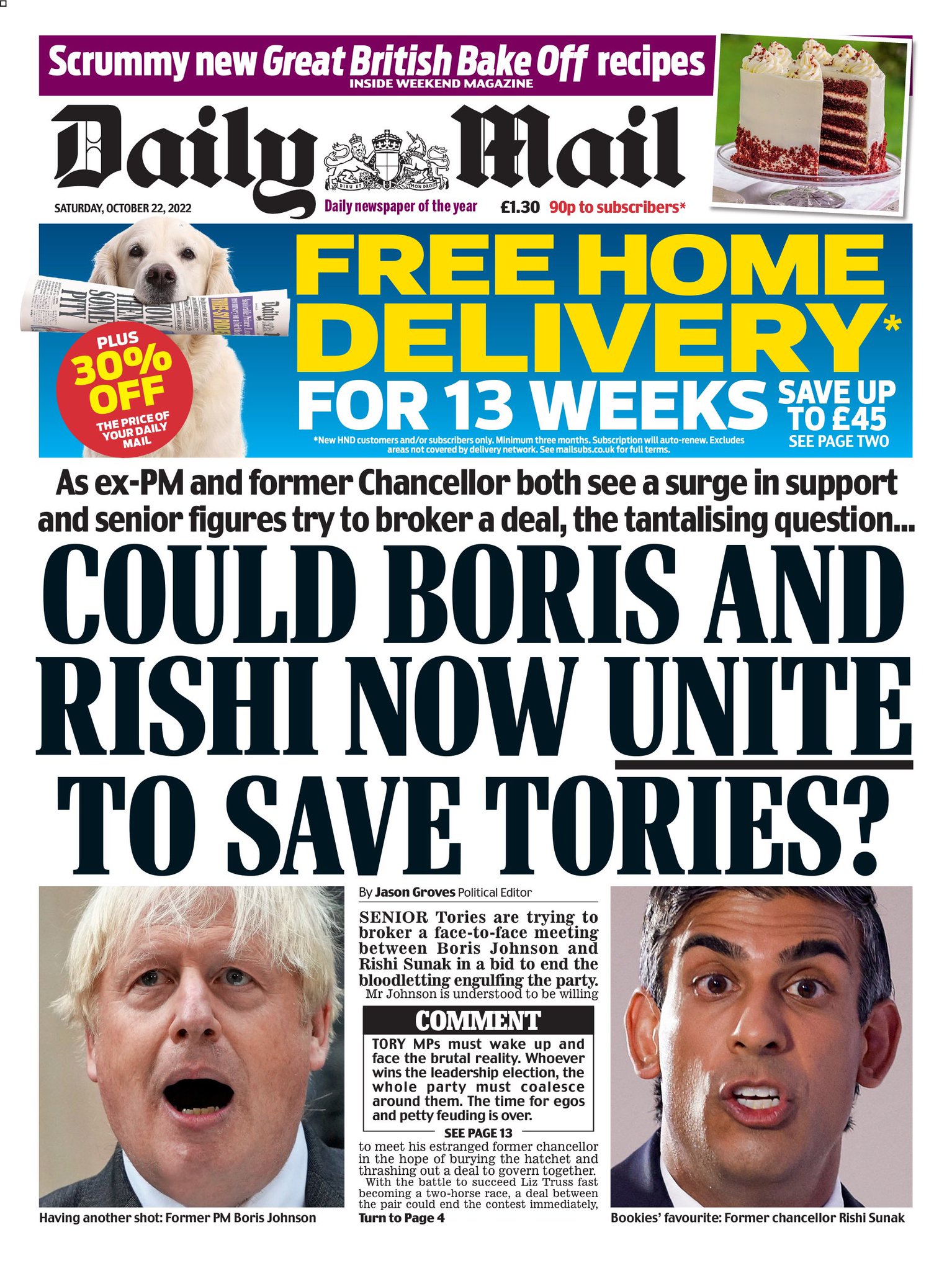 First Edition on Twitter "Saturday's DailyMailUK Could Boris and