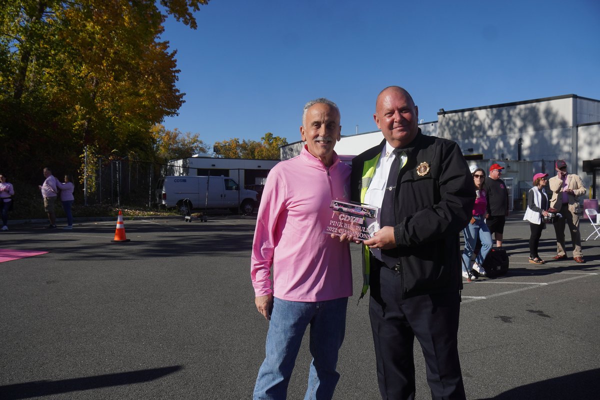 CDTA's tweet photo. Congratulations to the @FD_AlbanyNY on taking home the pink bus trophy and bragging rights as the 2022 pink bus pull champions!  🏆🥇 https://t.co/rzlyjqqivd